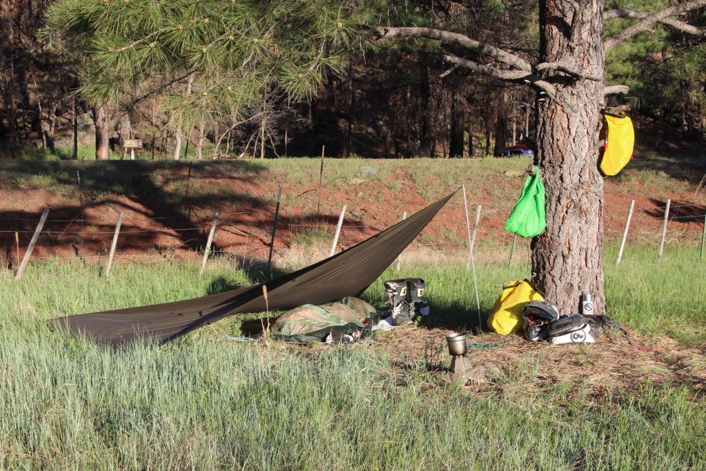 Giant Loop camping system for motorcycle adventure travel