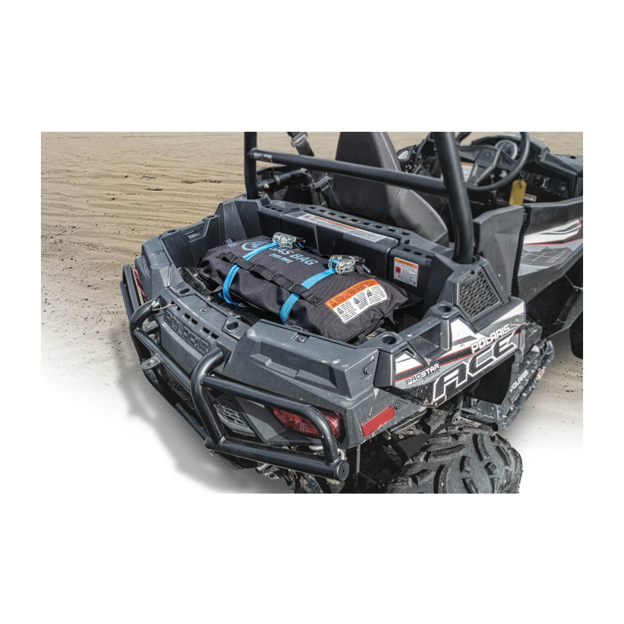 5 gallon Fuel Safe Gas Bags with a Polaris side by side