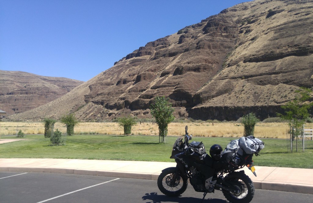 Took a dip in the John Day River on the roasting ride out