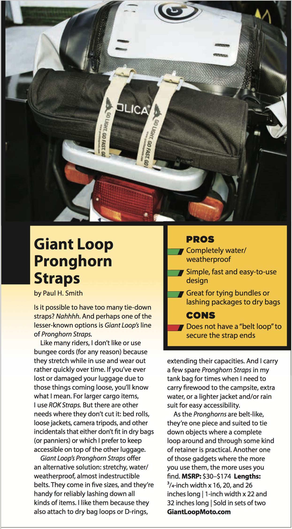 ADV Moto Pronghorn Strap Review